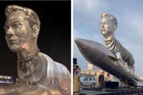 elon-musk’in-12-ton-agirliginda-metal-heykeli-yapildi