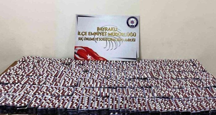 İzmir’de binlerce ecza hap ele geçirildi