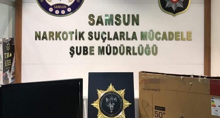Samsun’da kargoyla gönderilen televizyonun içine zulalanmış uyuşturucu ele geçirildi