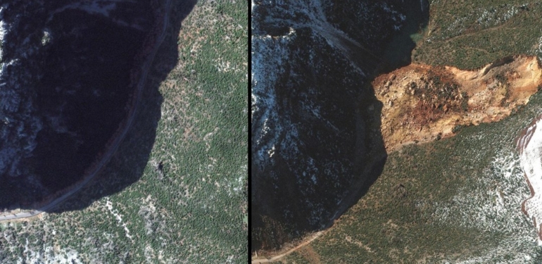 Depreme ilişkin yeni uydu görüntüleri paylaşıldı