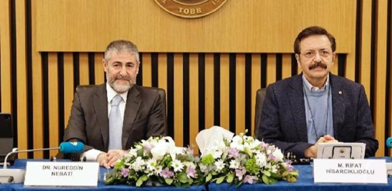 Bakan Nebati, TOBB yönetimiyle deprem bölgesindeki işletmelerin durumunu görüştü