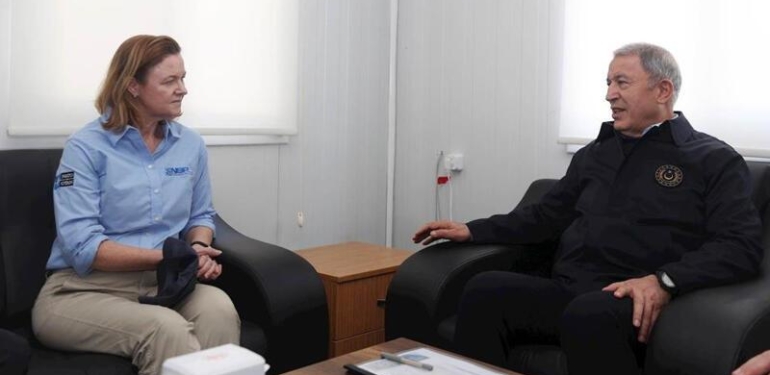 Bakan Akar, NATO Destek Ajansı Genel Müdürü Cummings’i kabul etti