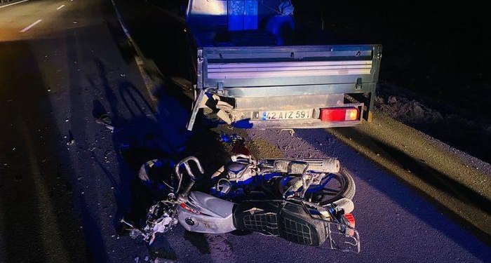 Aksaray’da kamyonete çarpan motosikletin sürücüsü hayatını kaybetti