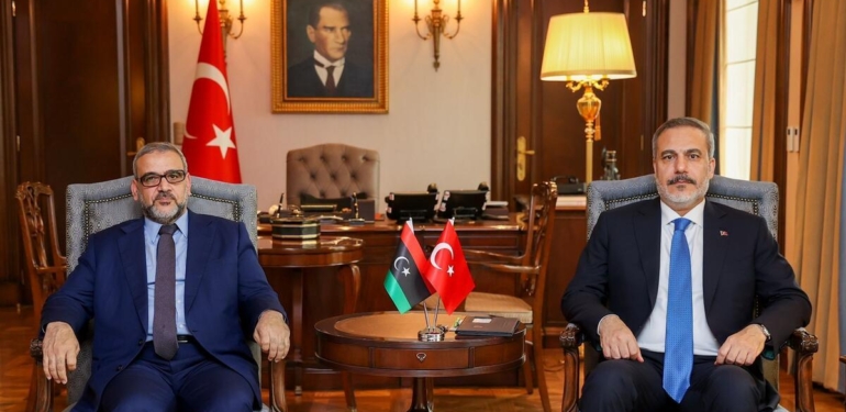 Bakan Fidan, Libya Yüksek Devlet Konseyi Başkanı ile görüştü